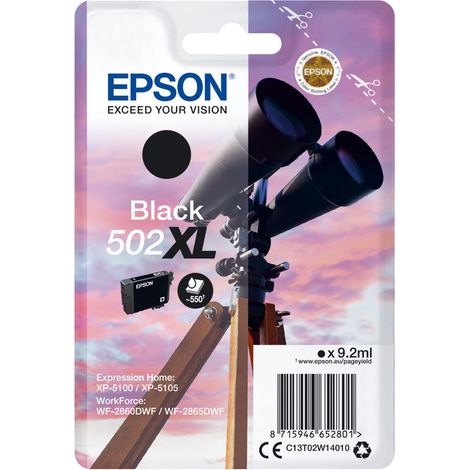 Epson Singlepack Black 502XL Ink C13T02W14010