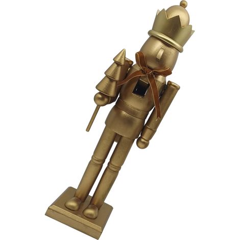 Casse-Noisette Bois avec Nœud Décor Noel Soldat Traditionnel Figurine Décoration Étagère Cheminée Ornements Noel Bois (1/5)