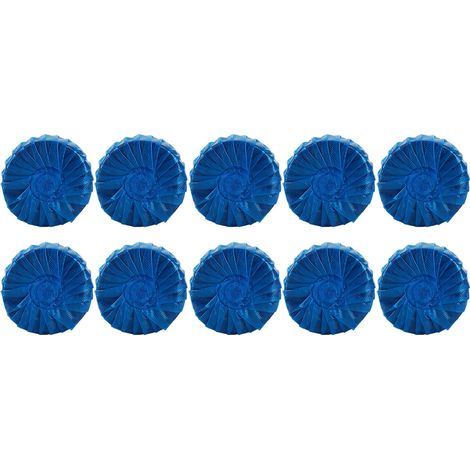 Lot de 10 désodorisants nettoyants multifonctionnels pour toilettes Blue Bubble, éliminant les odeurs, au parfum de pin (1/5)