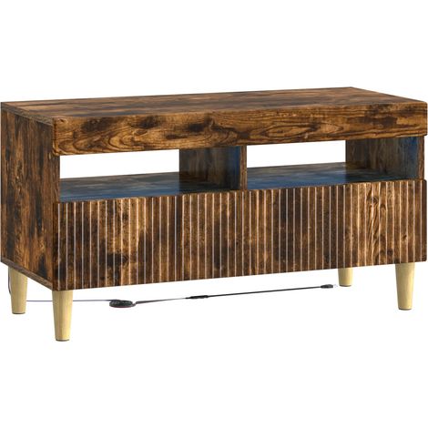 LED-TV-Schrank Raucheiche Holzwerkstoff vidaXL (1/5)