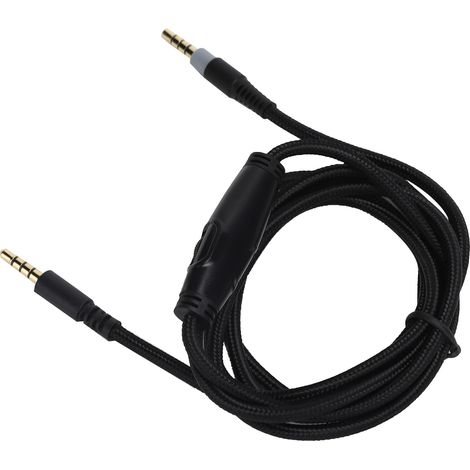 Câble audio 3.5mm mâle-mâle 1.5m pour casque Alpha et Skyline, fil noir de connexion stéréo (1/5)