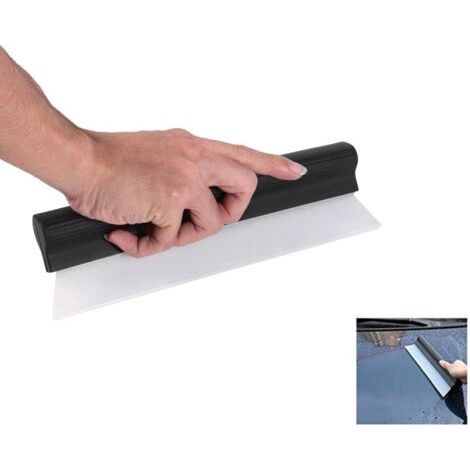 BUNTHAUS Raclette à eau en silicone, raclette de voiture, raclette de douche, essuie glace de voiture avec poignée antidérapante pour fenêtre de salle de bain, pare brise et miroir (1/5)