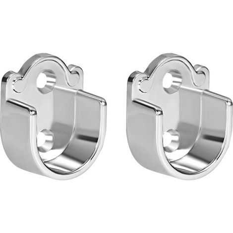 2pcs support de garde-robe en alliage en zinc support de tige de rideau de douche (1/4)