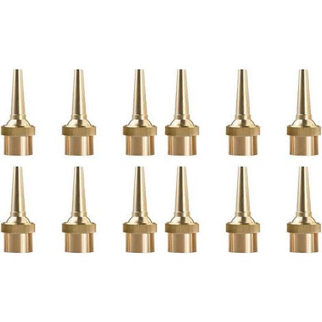 Set mit 12 G1/2 DN15 Springbrunnendüsen mit einstellbarer Strahlrichtung, geeignet für Gartenteiche und Spielbereiche. (1/5)