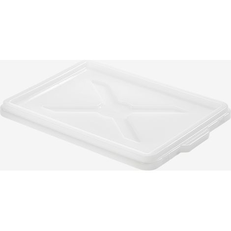 Couvercle pour caisse pleine 400 x 300 x 30 mm - blanc - Gilac (1/2)
