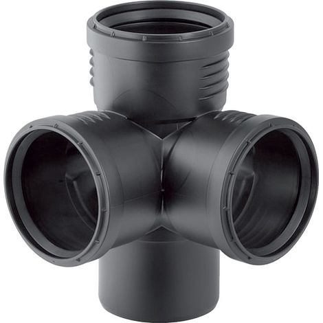 Geberit Silent-PP Eckabzweig 87,5 Grad Außendurchmesser Außendurchmesser 90mm, D1 90mm, D2 90mm (1/5)