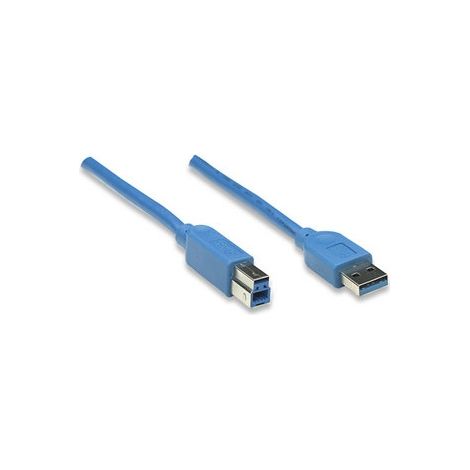 MANHATTAN Cavo USB 3.0 tipo A/B M/M 0,5mt blu