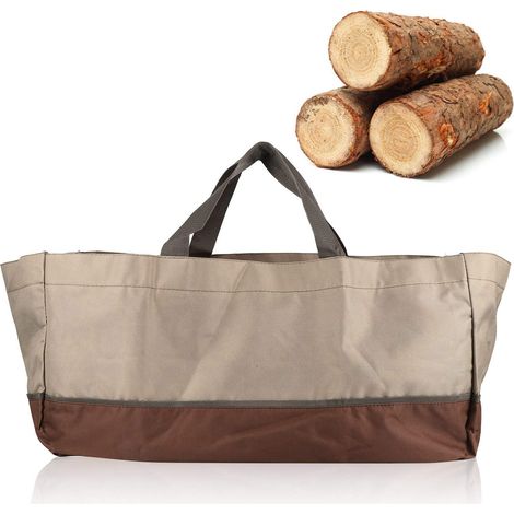 Sac A Buches, 600d Sac de Transport de Bois de Chauffage en Tissu Oxford Sac de Transport pour fourre-Tout à Charbon de Bois Grande Volume Étanche pour Un Transport fac (1/5)