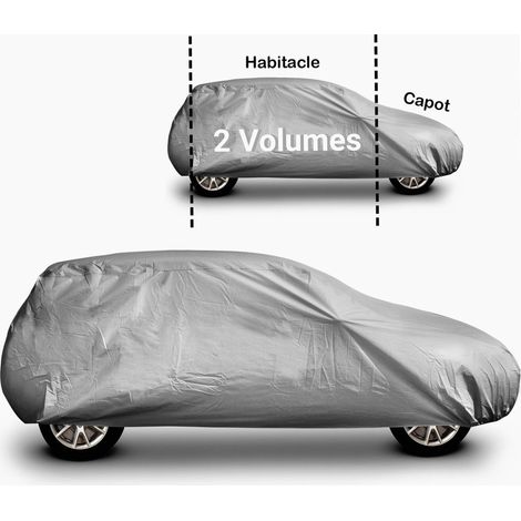 Housse de protection voiture WERKA PRO - Imperméable et résistante aux intempéries Taille XL : 482x178x119 cm
