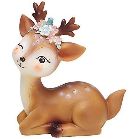 Figurine de faon en résine, ornement miniature pour la maison, le bureau, la voiture ou un mariage. Décoration murale. Figurine de cerf miniature en résine. Décoration pour la maison, le bureau, la vo (1/4)