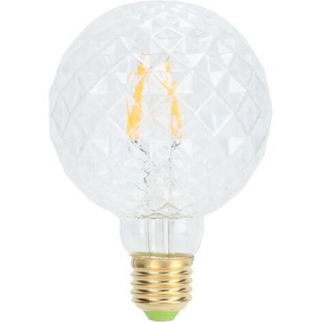 Ampoule décorative LED 220 V E27 4 W G95 en verre transparent, à filament haute luminosité, style rétro, idéale pour le salon et la chambre (1/5)