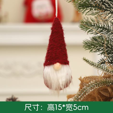 Décorations de Noël, bonnets tricotés, ornements de maison en sureau des bois, poupées sapin de Noël, accessoires de Noël