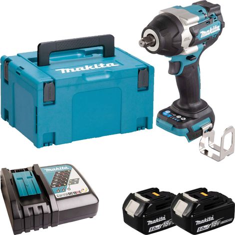 MAKITA DTW700RTJ 18V LXT Brushless 1/2″ Impact Wrench With 2x5Ah Batts, Charger And Case