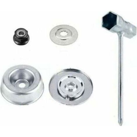 4pcs / Set Pièces et accessoires pour tondeuses pour STIHL FS55 FS56 FS120 FS130 FS130R FS200 FS200R FS250, Haute qualité en métal Lame pour STIHL débroussailleuse Lame Fixation Remplacement Kit (1/2)