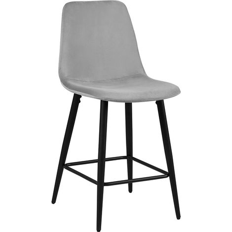 Counterstuhl BOYLD aus Samt, Farbe Grau