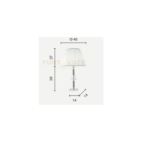LUME GRANDE DIDO 1 LUCE OTTANIO E CROMO ATTACCO E27 D.40CM