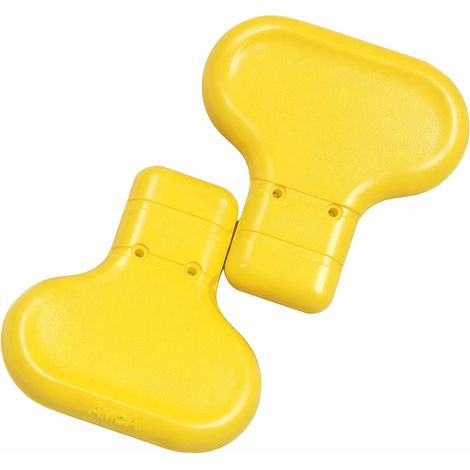 Trigano – Sièges de remplacement pour face à face – Lot de 2 – Plastique robuste anti-UV – Couleur jaune – Installation facile avec visserie incluse