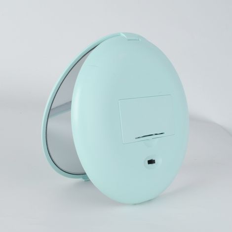 1PC (vert) LED Miroir de Poche Portable, Éclairage Naturel 1x / 10x - Miroir à Main de Maquillage avec Grossissant, Compact et Lumineux pour Voyage (1/2)