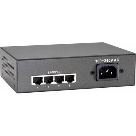 FEP-0511 LevelOne Conmutador PoE Fast Ethernet de 5 puertos, 802.3at/af PoE, 4 salidas PoE, 65W (1/2)