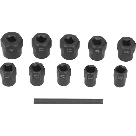 11-teiliges Schraubenausdreher-Set mit Steckschlüsseln, inklusive Werkzeugset zum Entfernen von abgebrochenen Muttern und beschädigten Schrauben. (1/5)