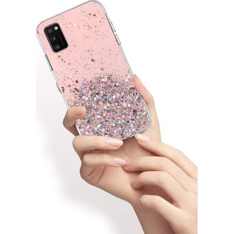 Samsung Galaxy A41 Hülle, Glitzernd, Pink (1/3)