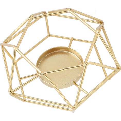 Bougeoirs géométriques pour bougies chauffe-plat, style nordique minimaliste, en métal et fer forgé, pour la décoration intérieure. (1/5)