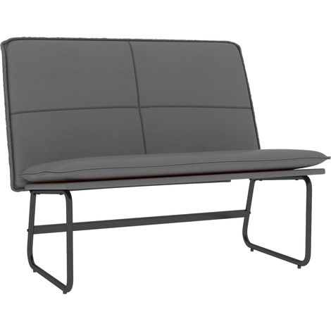 Sitzbank Grau 100x75x76 cm Kunstleder vidaXL (1/5)