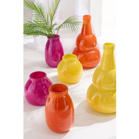J-Line vase - verre - jaune - small - Ø 21 cm (1/3)