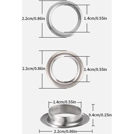 Ösenwerkzeug-Set, 14 mm Innendurchmesser, Ösen-Set, Metall-Ösenwerkzeug-Set mit Ösenwerkzeugen für Segeltuch, Planen und Zeltreparaturen (1/4)