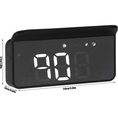 Compteur de vitesse GPS Affichage HUD de voiture Compteur de vitesse GPS Avertissement de fatigue de conduite KM/h MPH Bous (1/4)