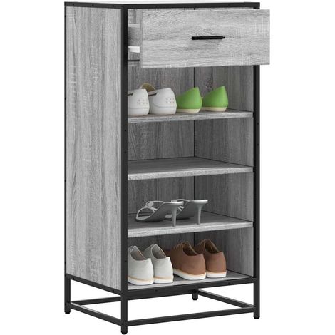 Schuhregal Grau Sonoma 48x38x97,5 cm Holzwerkstoff