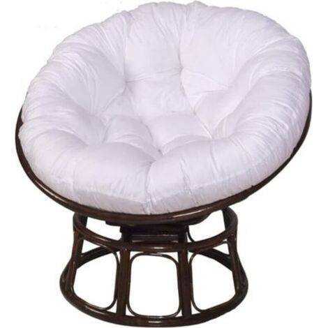Coussin de Chaise Rond 60x60 cm Garni en Coton PP Tissu Microfibre Doux et Résistant Confort Optimal pour Balcons et Salons - KZQ