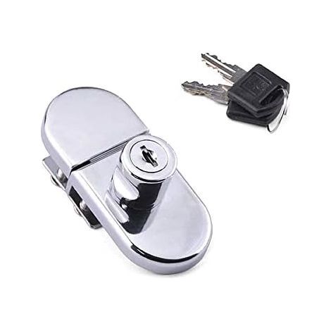 CCYKXA Single Pivot Glass Cabinet Showcase Door Lock Glass Cabinet Lock for 5-8mm Glass Door with 2 Keys,No Drilling Required (1/5)