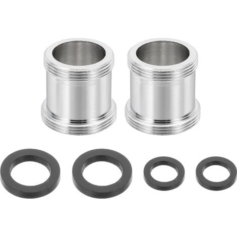 Lot de 2 adaptateurs pour aérateur de robinet, M24 mâle vers M22 mâle avec joint, longueur 23 mm (1/5)