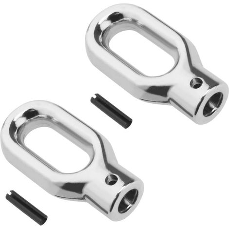 2pcs Crochet d'anneau d'auvent, Alliage d'aluminium, Filetage M10, 62x31.4x10mm, Pour store extérieur (1/5)