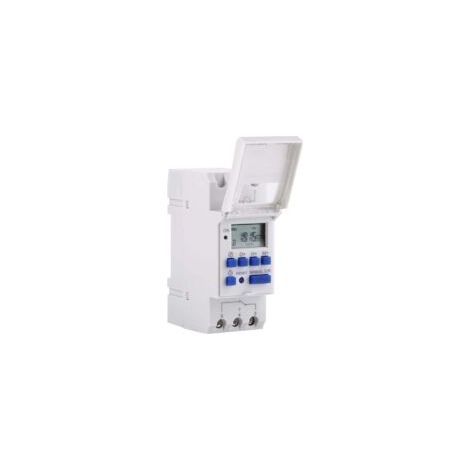 LCD-Display, programmierbarer elektronischer Wochenrelais-Timer, 16 Ein-/Ausschaltzeiten (AC/DC 24 V) - Crezuo