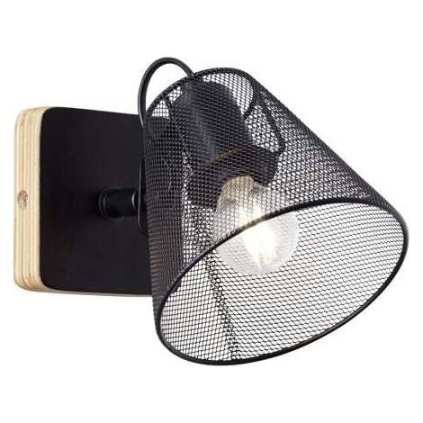 Aplique a pared Utrech negro mate, 23cm(alto) 15cm(ancho) 17cm(largo) (1/2)