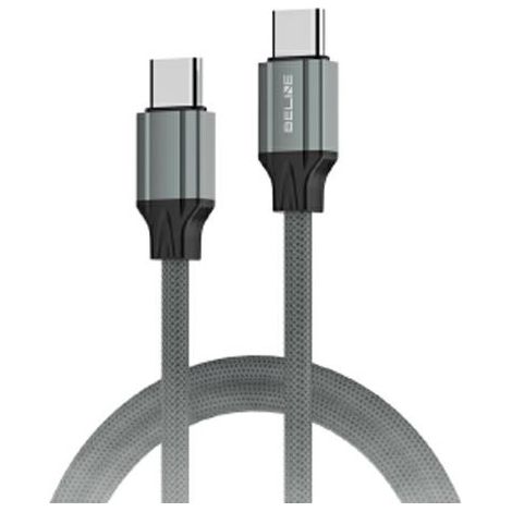 Cable USB-C/USB-C Beline de 1 m y 65 W, color negro.