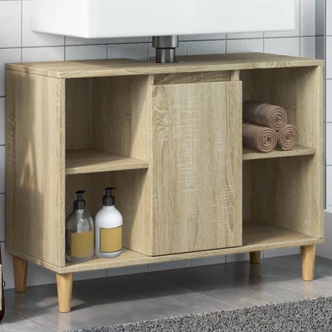 vidaXL Mobile da Bagno Rovere Sonoma 80x33x60 cm in Legno