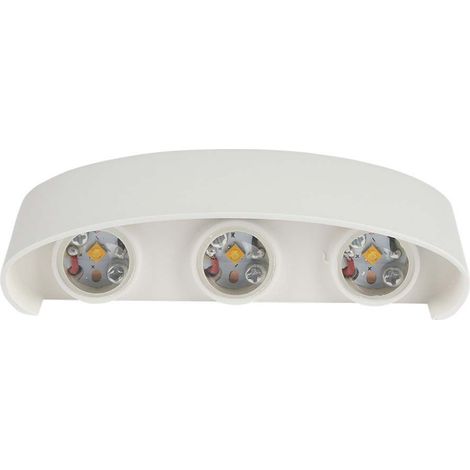 V-TAC Applique LED da Muro 6W Doppio Fascio Luminoso Corpo Bianco Bianco Naturale IP65 (1/5)