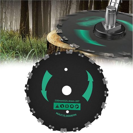 Lama per motosega, lama tagliaerba da 9", lama per sega circolare a 20 denti - Per potatura alberi, taglio cespugli, taglio corde, erbacce e cespugli (1/5)