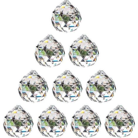 30 mm klare Kristallkugeln – 10er-Packung Hängende Sonnenfänger für die Decke (1/4)