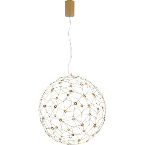 [NEUWERTIG] B-Ware Nova Luce Pendelleuchte Hängeleuchte LED SOLE Gold Warmweiß Metall 60 cm 21,6 W (1/2)