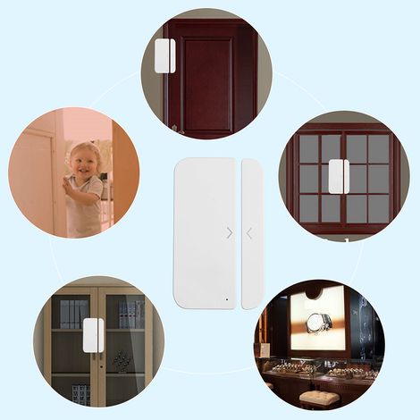 WLAN-Fenstersensor und Türalarm, intelligente Haussicherheit zur Steuerung über die Tuya SmartLife App. (1/5)