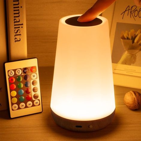 unidad, Luz nocturna para adultos, Luz nocturna infantil recargable por USB, Lámpara despertador, Lámpara ambiental, Iluminación LED (1/5)