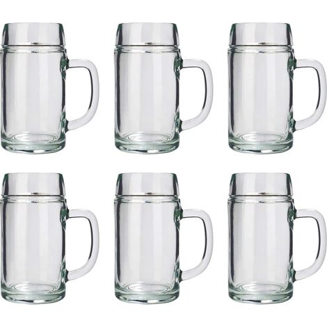 Bierglas, Bierkrug, Maßkrug, Bierseidel 6er Set Biergläser, Styria - 1 Liter