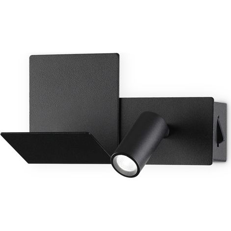 Applique Moderna Komodo-2 Metallo Nero Led 4,5W 3000K Luce Calda (1/2)