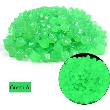 Pierres lumineuses pour Aquarium,ornement qui brille dans la nuit,galets,cour extérieure,décorations de passerelles-50pcs-Vert A