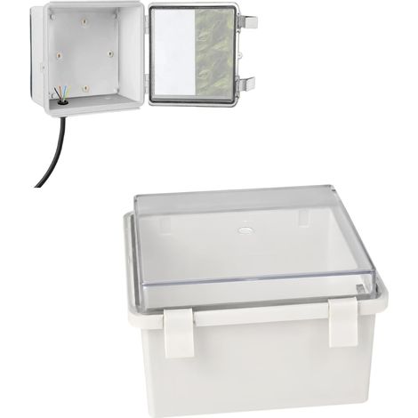 Boîte de dérivation en saillie étanche IP65 en plastique ABS - Boîtier électronique universel - Boîtier de dérivation étanche - Boîte de distribution extérieure - 150 x 150 x 90 mm (1/5)