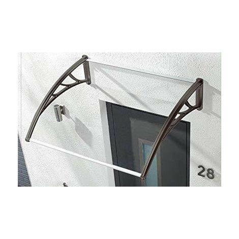 SHÉDER DE POLYCARBONATE EXTÉRIEUR avec kit de différentes tailles L80xP120 cm. - Vetro trasparente